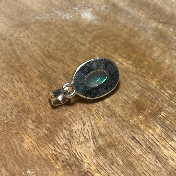 Natural Ethiopian Opal 925 Sterling Silver Pendant - Picture 11 of 15